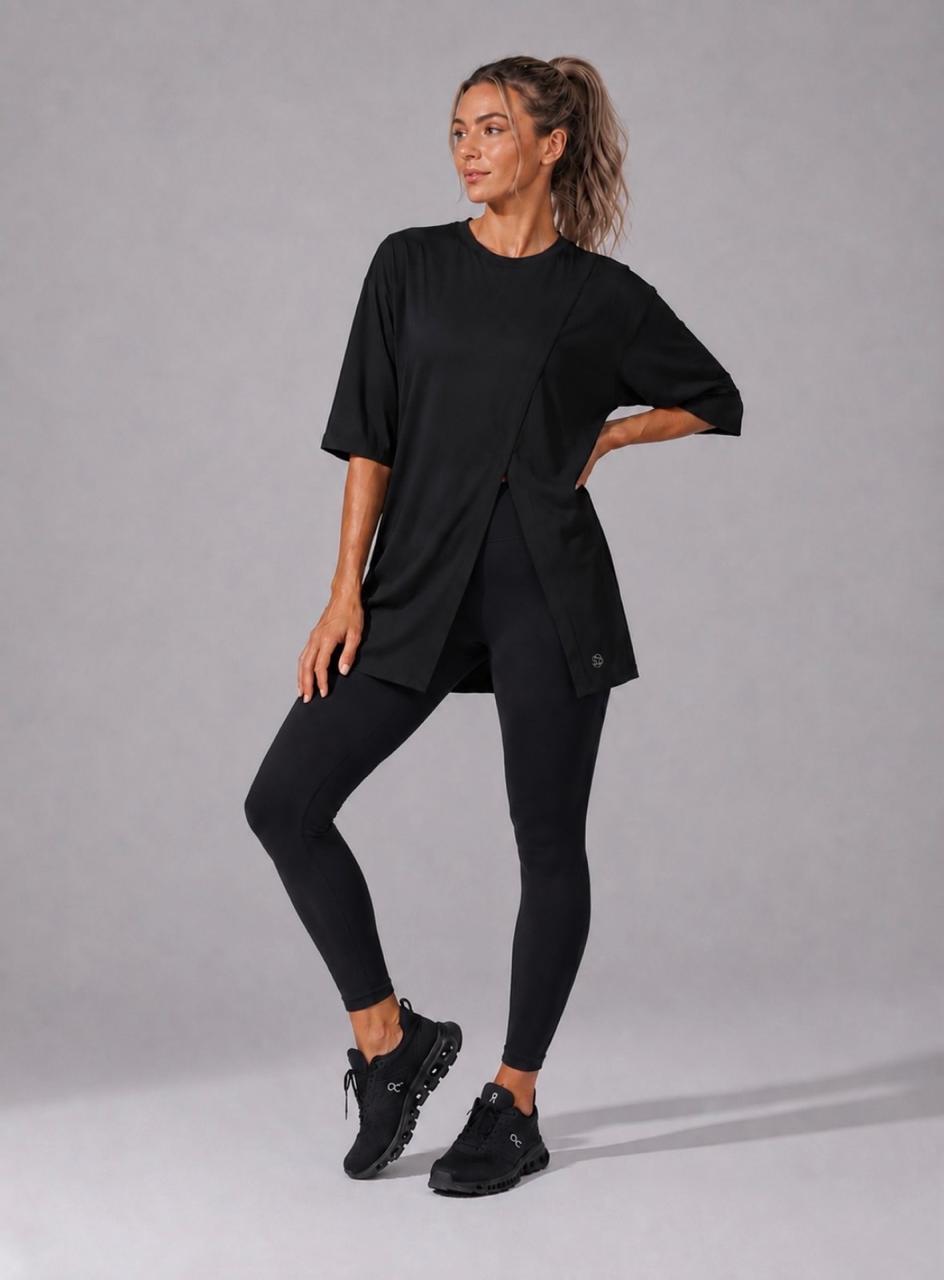 Split-Front Oversized T-Shirt
